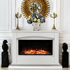 48'' Surround, 34'' LED Electric Fireplace Fire 12 Flame Standing Set Side Lamp