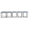 Dining Breakfast Stools 5x Cube PU Cube Nesting Footstool Ottoman Vanity Chair