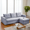 3 Seater Corner Sofa Bed w/Storage Convertible Pull Out Sofa Bed for Living Room