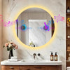 LUVODI 32" LED-Bathroom Mirror with Lights Bluetooth Speaker, Anti-Fog, Dimmable