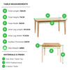Salcombe Oak and Cream Large Wooden Dining Table