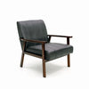 Armchair Stylish Living Room Accent Chair Wood Frame Armchair，Artificial Leather
