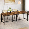 200cm Dining Table for 6-8, Large Industrial Rectangular Wooden Kitchen Table