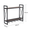 Wall Wine Bottle Rack Holder with Hanging Glass Holder Storage Display Shelf NEW