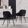 2* Velvet Bar Stools Breakfast Bar stool Pub Chairs Padded Seat Metal Leg CLIPOP