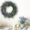 Artificial Topiary Wreath Lavender Fake Flower Leaf Door Hanging Garland Decor