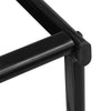 Dining Table and Chairs Set 6 Kitchen Table with MDF White Marble Tabletop Black