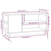 CIADAZ TV Cabinet Grey 80x35x40.5 Solid Wood Pine, Tv Unit, Tv Stand S3P5