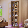 6-Tier Corner Bookcase,70.86" Tall Narrow Bookshelf Corner Shelf for Living Room