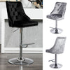 Adjustable Crushed Velvet Bar Stools Swivel Kitchen Pub Barstool W/ Footrest