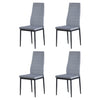 2/4/6 Dining Chairs Side Chairs High Back Velvet/Faux Leather Padded Seat Home
