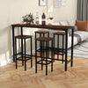 Set of 4 Bar Stool Set 72cm Backless Bar Chairs with Metal Legs & Footrest