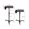 Height Adjusted Hair Salon Trolley Hair Extension Colouring Rolling Trolley Cart