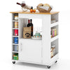 Kitchen Island Rolling Storage Cabinet Trolley Cart Shelves Cupboard Towel Rack