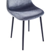 Set of 2 Velvet Dining Chairs Upholstered Seat with Metal Legs Bedroom Kitchen