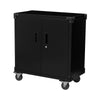 Steel Storage Cabinet 2Door 3 Layer Lockable Filing Cabinet Office Home w/Wheels