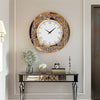 60cm Bling Silver Round Wall Clock Sparkle Twinkle Shining Mirrored Wall Clock