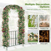 230CM Garden Arch Arbor TrellisTall Heavy-Duty Metal Arbour Archway w/Gate