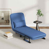 Sleeper Chair with 5-Position Adjustable Backrest & Lumbar Pillow BLue