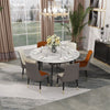 Stunning Round Extendable Dining Table Family Dinner Marble Table Villa Lounge