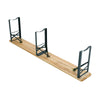 2x Natural Wooden Folding Bench Outdoor Garden Picnic Trestle Dining Chair 5.8ft