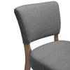 2x Breakfast High Bar Home Kitchen Pub Stools Chair Linen Seat Padded Wooden Leg