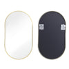 70*40cm Oval Arched Wall Mounted Mirror Bathroom Bedroom Makeup Dressing Mirror