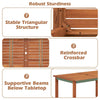 Outdoor Solid Wood Dining Table Patio Dining Table for 6-Natural