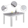 Rectangular Kitchen Dining Table Wooden Table 4-6 Seats Family Party Table White