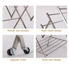 Clothes Airer Drying Rack w/ Shoe Rack & Casters Indoor Outdoor Laundry Stand