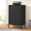 Filing Cabinet Cupboard Storage Unit With 2 Doors 4 Layer Storage Compartment