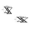 Set of 2 Industrial Table Parts Black Metal Table Legs Office Bench Worktop Desk