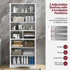 Tall Bathroom Cabinet Large Floor Storage Cabinet-White