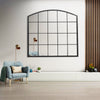 Retro Window Style Black Metal Metal Frame Wall Mirror Garden Home Hallway Decor