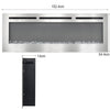 LED Fireplace Media Wall Fire Wall Mounted / Standing Electric Heater 40-100in