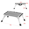 Foldable Aluminium Lightweight Platform Step Stool RV Trip Working Ladder Tool