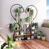6-Tier Heart Plant Stand Garden Flower Pots Display Ladder Rack Shelf