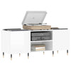 Gecheer Home Turntable Stand with Vinyl Record Storage Wood Side Cabinet M8E2