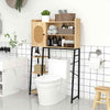 Over The Toilet Storage Cabinet Bathroom Organizer Shelves-Natural