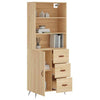 Tidyard Sideboard Buffet Cabinet Grey Sonoma 69.5x34x90 Engineered Wood B7O8