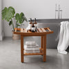Shower Bath Seat Chair Stool Bench Non-Slip Safe Seat w/ Storage Shelf Organizer