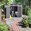 8 x 4ft Plastic Garden Storage Shed Outdoor Storage House Tool Sheds Double Door