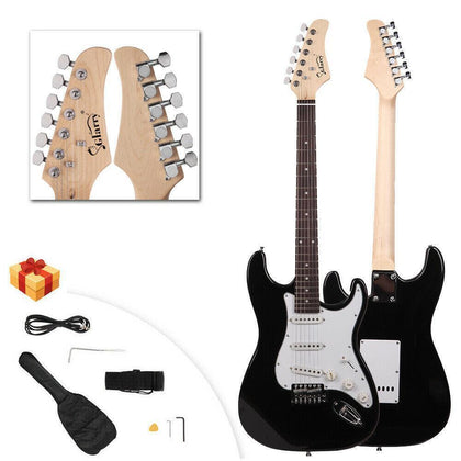 Hot GST 6 String Electric Guitar with Pickguard 3 Single Pickup Bag Strap Kit