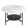 Heavy Duty Marble Coffee Table Large 2 Tier Round Sofa Side End Table Nightstand