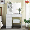Dressing Table Makeup Desk Vanity Set White Mirror Drawers Stool 10 LED Lights