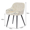 Noble Set of 2 Dining Chairs Velvet Armchairs Upholstered Soft Seat Back Metal