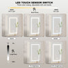 LED Bathroom Add sophistica w/ Demister Lights Touch Switch 3 Colors LED Storage