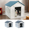 Weatherproof Indoor Outdoor Plastic Pet Puppy Dog House Dog Kennel Shelter Home