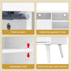 TV Stand Cabinet Entertainment Unit with Drawer and Rattan Doors for 80 inch TV