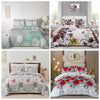 Flowers Patchwork Bedspread Quilted Coverlet Set Bedding Pillowcase Double Size